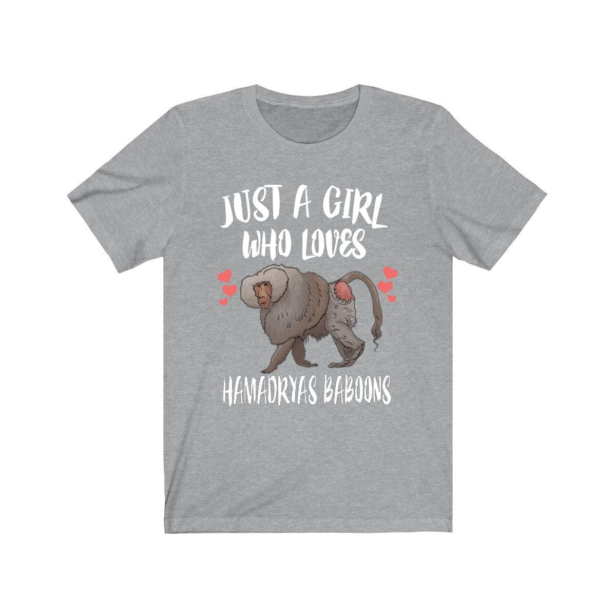 Just A Girl Who Loves Hamadryas Baboons Shirt, Baboon Lover Shirt, Baboon Gift, Animal Lover Adult Toddler Infant Kids Gift T-Shirt Image 3