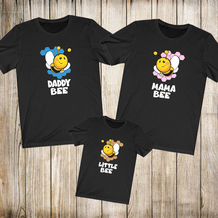 Bee Family Matching Dad Mom Brother Sister Baby Animal Gift T-Shirts Image 3