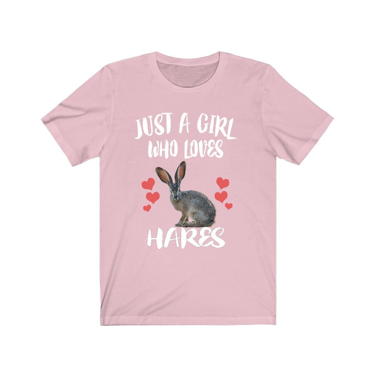 Just A Girl Who Loves Hares Shirt, Rabbit Shirt, Hare Lover Gift, Animal Lover Adult Toddler Infant Kids Gift T-Shirt Image 2