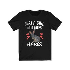 Just A Girl Who Loves Hares Shirt - hare print design