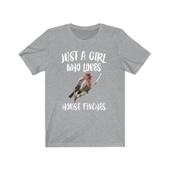 Just A Girl Who Loves House Finches Shirt - House Finch print design