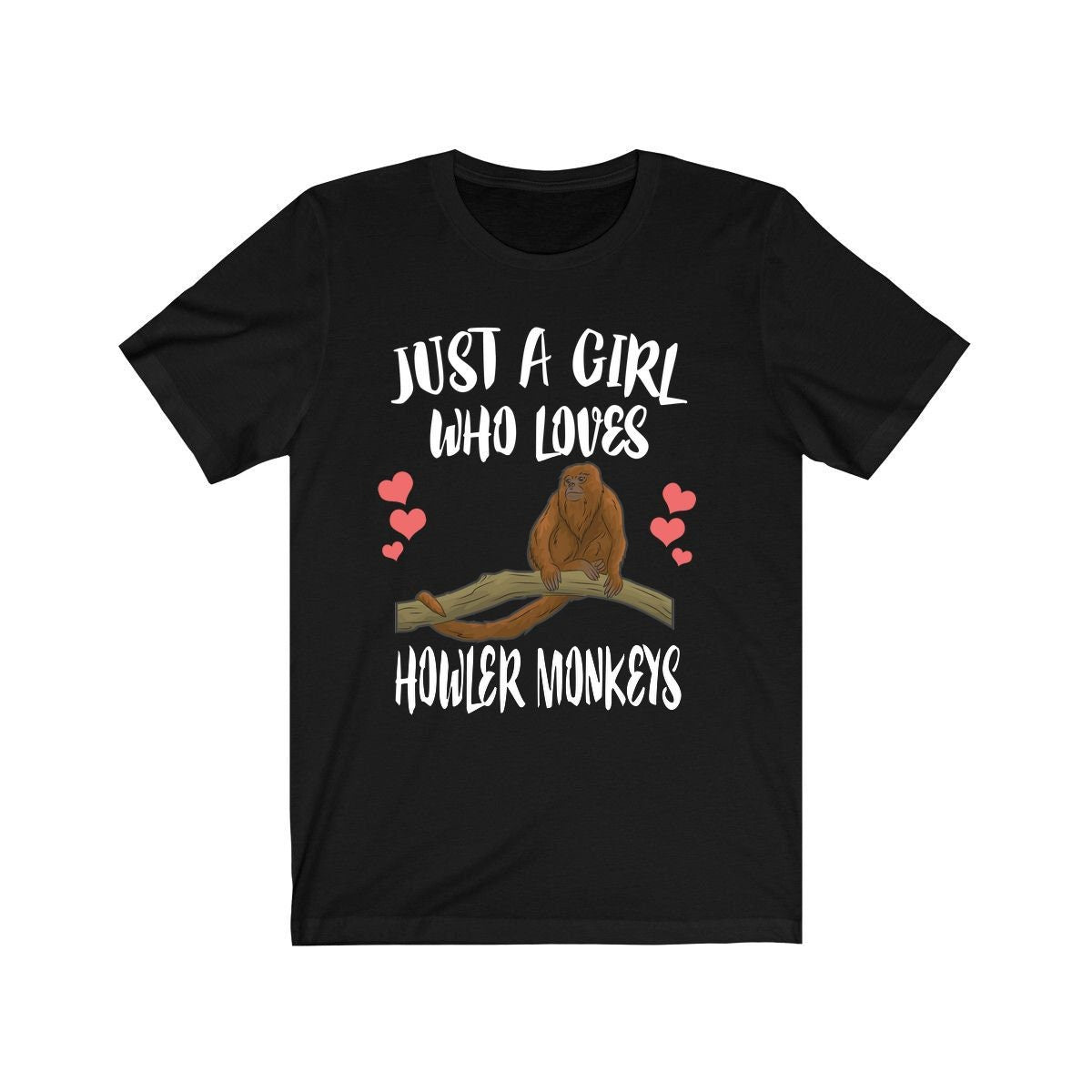 Just A Girl Who Loves Howler Monkeys, Monkey Lover Shirt, Animal Lover Adult Toddler Infant Kids Gift T-Shirt Image 2