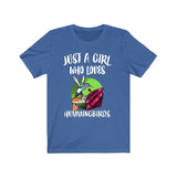 Just A Girl Who Loves Hummingbirds Shirt, Birds Birding Shirt, Hummingbird Gift, Animal Lover Adult Toddler Infant Kids Gift T-Shirt Image 4