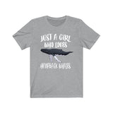 Just A Girl Who Loves Humpback Whales Shirt, Whale Lover Shirt, Whale Gift, Animal Lover Adult Toddler Infant Kids Gift T-Shirt Image 1