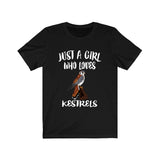 Just A Girl Who Loves Kestrels Shirt, Bird Birding Shirt, Kestrel Lover Shirt, Kestrel Gift, Animal Adult Toddler Infant Kids Gift T-Shirt Image 2