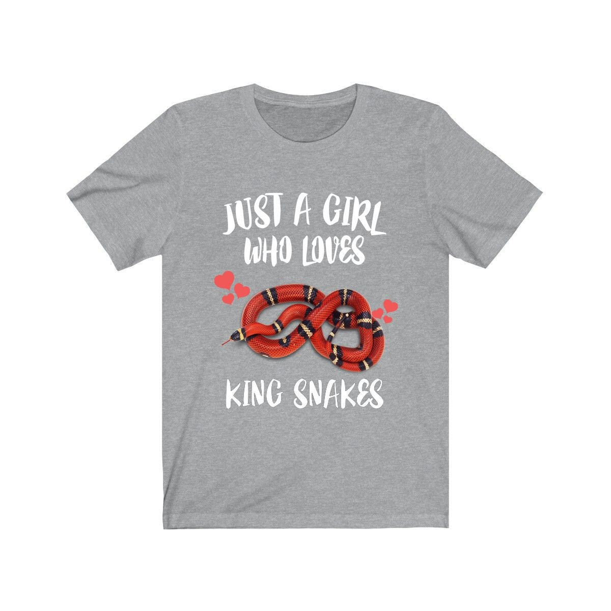 Just A Girl Who Loves King Snakes Shirt, Snake Lover Shirt, Snake Owner Gift, King Snake Shirt, Animal Adult Toddler Infant Kids T-Shirt Image 3