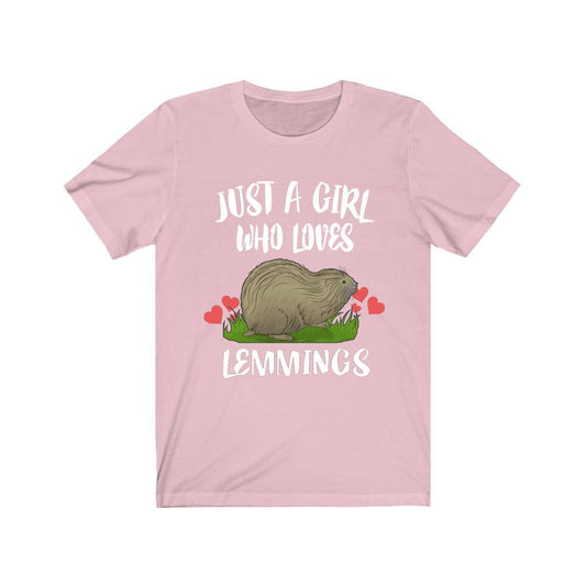 Just a girl who loves lemmings arctic rodent lover tee