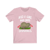 Just A Girl Who Loves Lemmings Shirt, Lemming Lover Gift, Lemming Shirt, Animal Lover Adult Toddler Infant Kids Gift T-Shirt Image 2