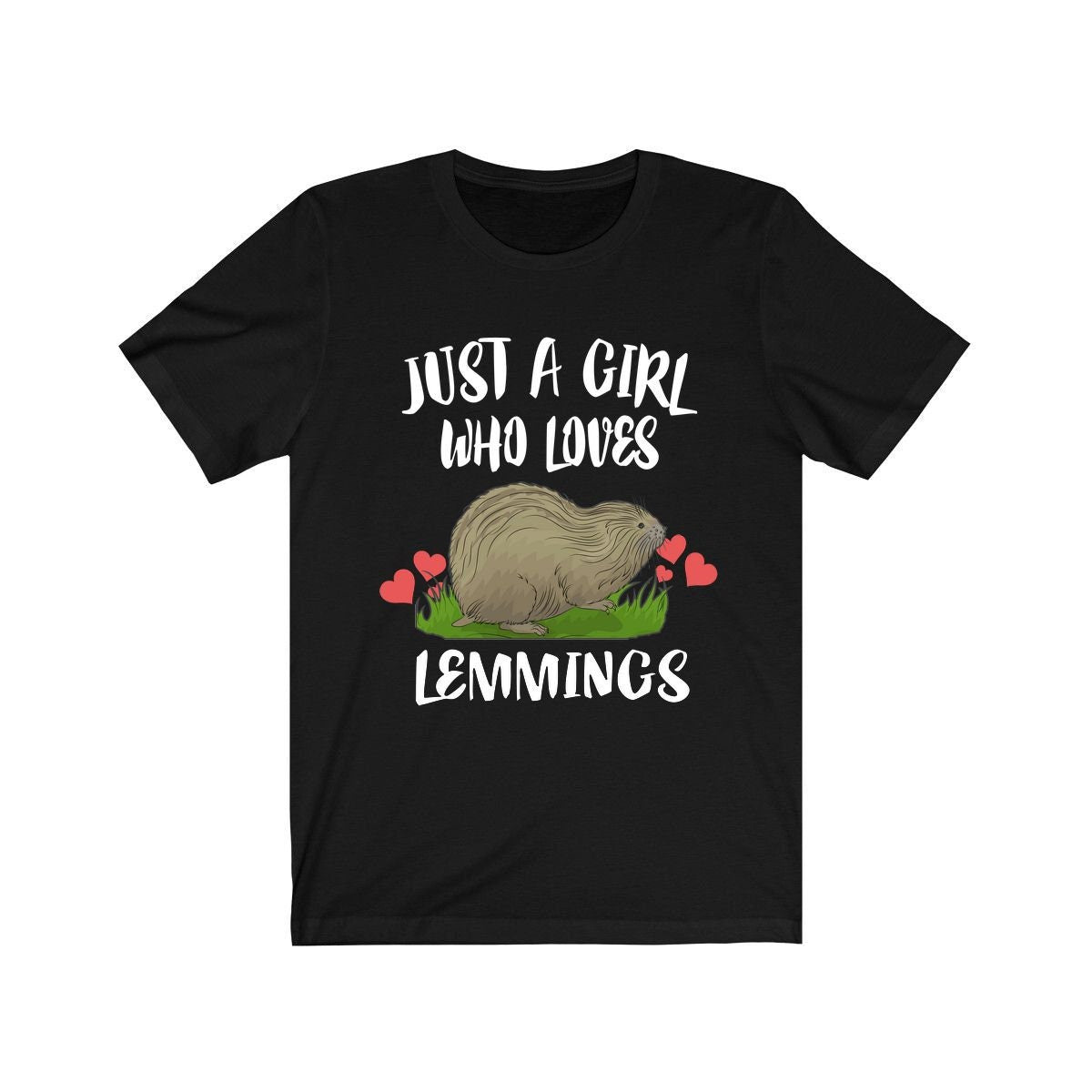 Just A Girl Who Loves Lemmings Shirt, Lemming Lover Gift, Lemming Shirt, Animal Lover Adult Toddler Infant Kids Gift T-Shirt Image 1