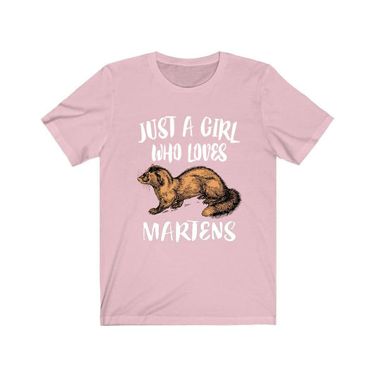 Just a girl who loves martens forest mustelid tree-climbing tee