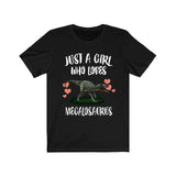 Just A Girl Who Loves Megalosaurus Shirt, Dinosaur Shirt, Megalosaurus Lover Shirt, Dinosaur Lover, Animal Adult Toddler Kids Gift T-Shirt Image 3