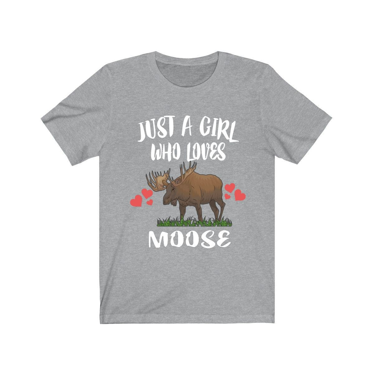 Just A Girl Who Loves Moose Shirt, Moose Lover Shirt, Moose Gift, Animal Lover Adult Toddler Infant Kids Gift T-Shirt Image 3