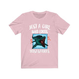 Just A Girl Who Loves Mosasaurus Dinosaur Shirt, Mosasaurus Shirt, Dinosaur Lover Shirt, Animal Lover Adult Toddler Infant Kids Gift T-Shirt Image 2