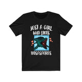 Just A Girl Who Loves Mosasaurus Dinosaur Shirt, Mosasaurus Shirt, Dinosaur Lover Shirt, Animal Lover Adult Toddler Infant Kids Gift T-Shirt Image 1