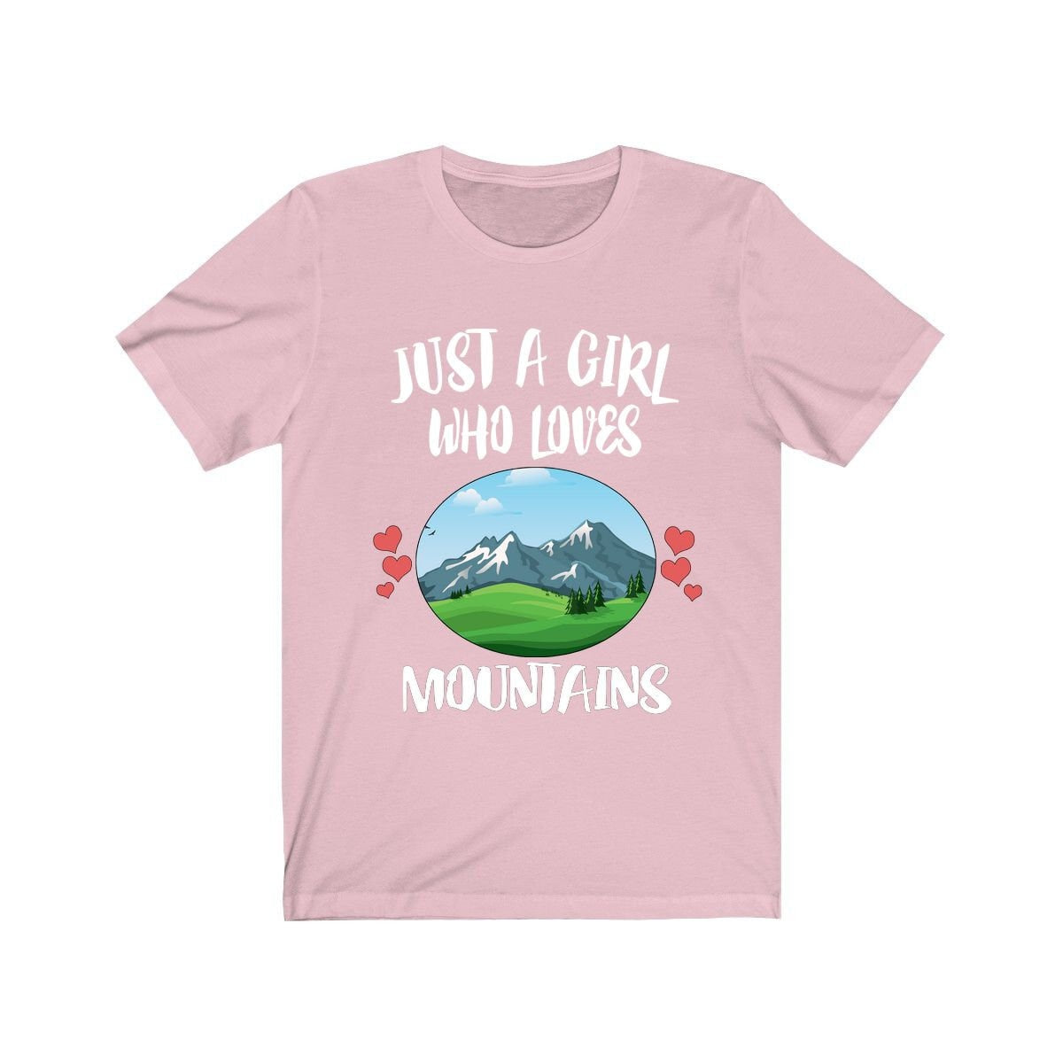 Just A Girl Who Loves Mountains Nature Hiking Lover Adult Toddler Infant Kids Gift T-Shirt Image 2