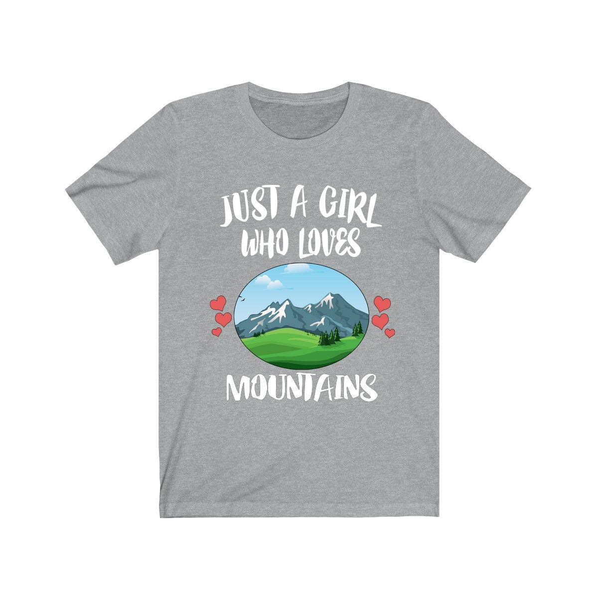 Just A Girl Who Loves Mountains Nature Hiking Lover Adult Toddler Infant Kids Gift T-Shirt Image 3