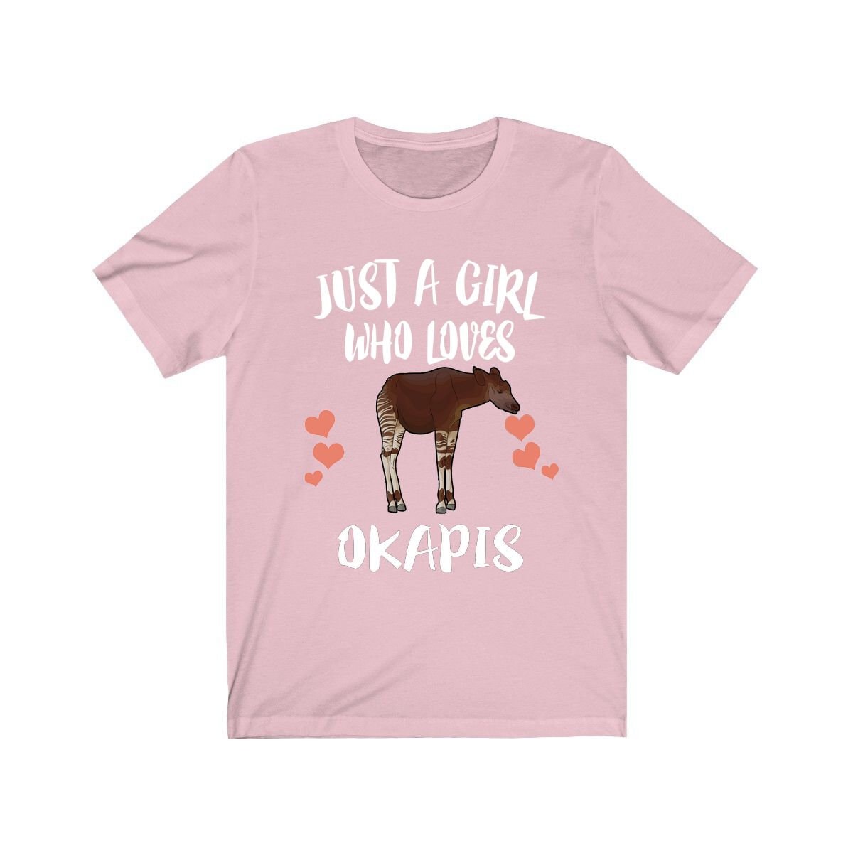 Just A Girl Who Loves Okapis Shirt, Okapi Lover Gift, Animal Lover Adult Toddler Infant Kids Gift T-Shirt Image 3