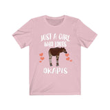 Just A Girl Who Loves Okapis Shirt, Okapi Lover Gift, Animal Lover Adult Toddler Infant Kids Gift T-Shirt Image 3