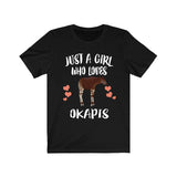 Just A Girl Who Loves Okapis Shirt, Okapi Lover Gift, Animal Lover Adult Toddler Infant Kids Gift T-Shirt Image 2