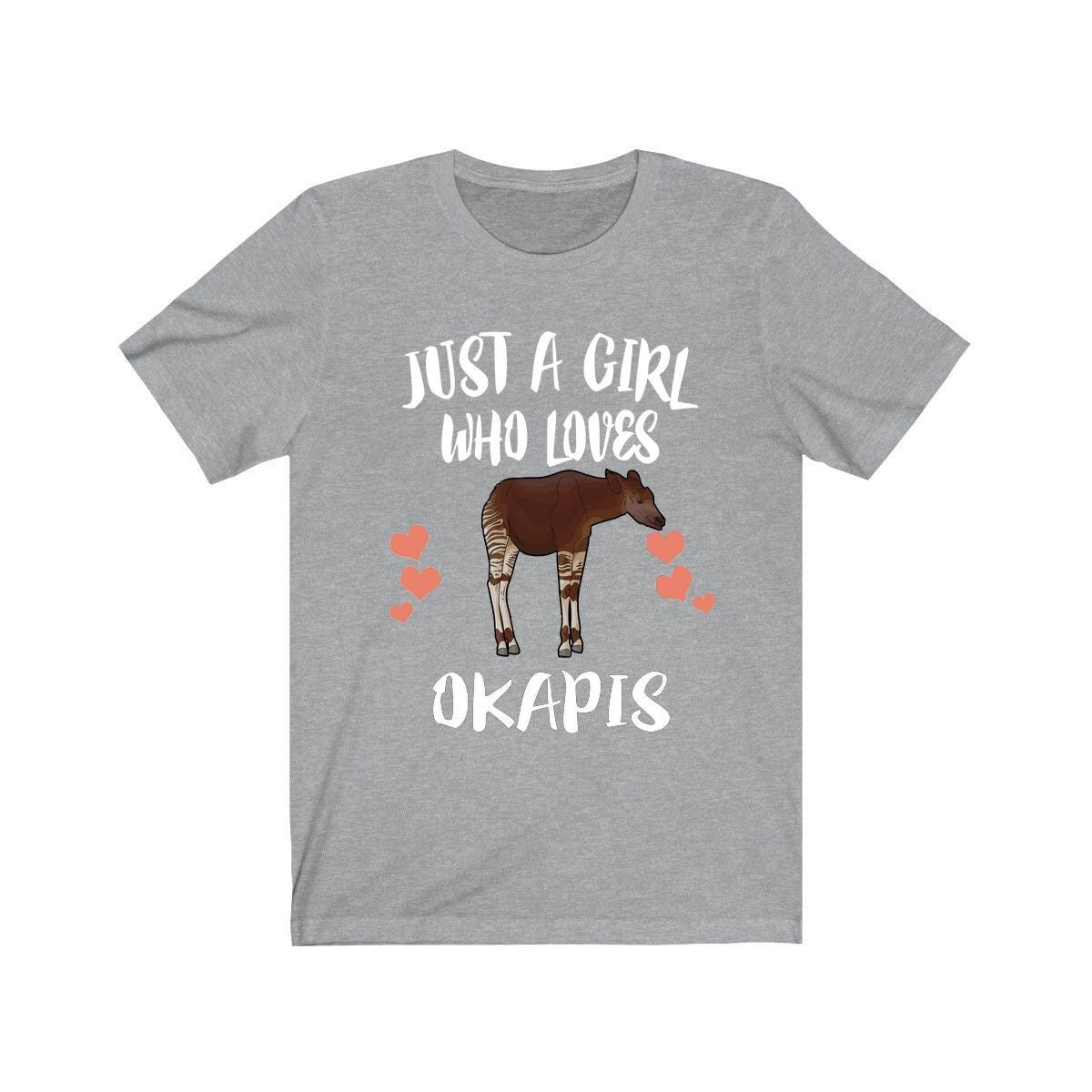 Just A Girl Who Loves Okapis Shirt, Okapi Lover Gift, Animal Lover Adult Toddler Infant Kids Gift T-Shirt Image 1