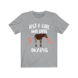 Just A Girl Who Loves Okapis Shirt, Okapi Lover Gift, Animal Lover Adult Toddler Infant Kids Gift T-Shirt Image 1