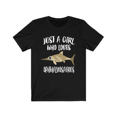 Ophthalmosaurus Dinosaur T-Shirt for Girls - ophthalmosaurus print design
