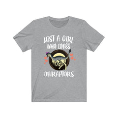 Just A Girl Who Loves Oviraptors Dinosaur Shirt, Oviraptor Lover Shirt, Dinosaur Lover Shirt, Animal Adult Toddler Infant Kids Gift T-Shirt Image 3