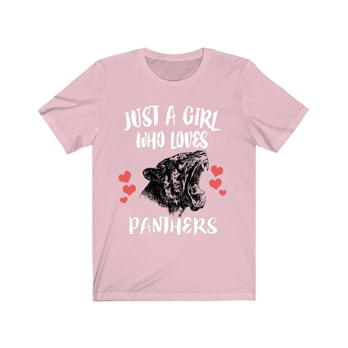 Just A Girl Who Loves Black Panthers Animal Lover Adult Toddler Infant Kids Gift T-Shirt Image 2