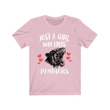 Just A Girl Who Loves Black Panthers Animal Lover Adult Toddler Infant Kids Gift T-Shirt Image 2