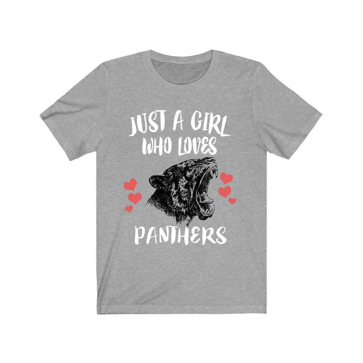 Just A Girl Who Loves Black Panthers Animal Lover Adult Toddler Infant Kids Gift T-Shirt Image 1