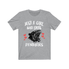 Just A Girl Who Loves Black Panthers Shirt - black panther print design
