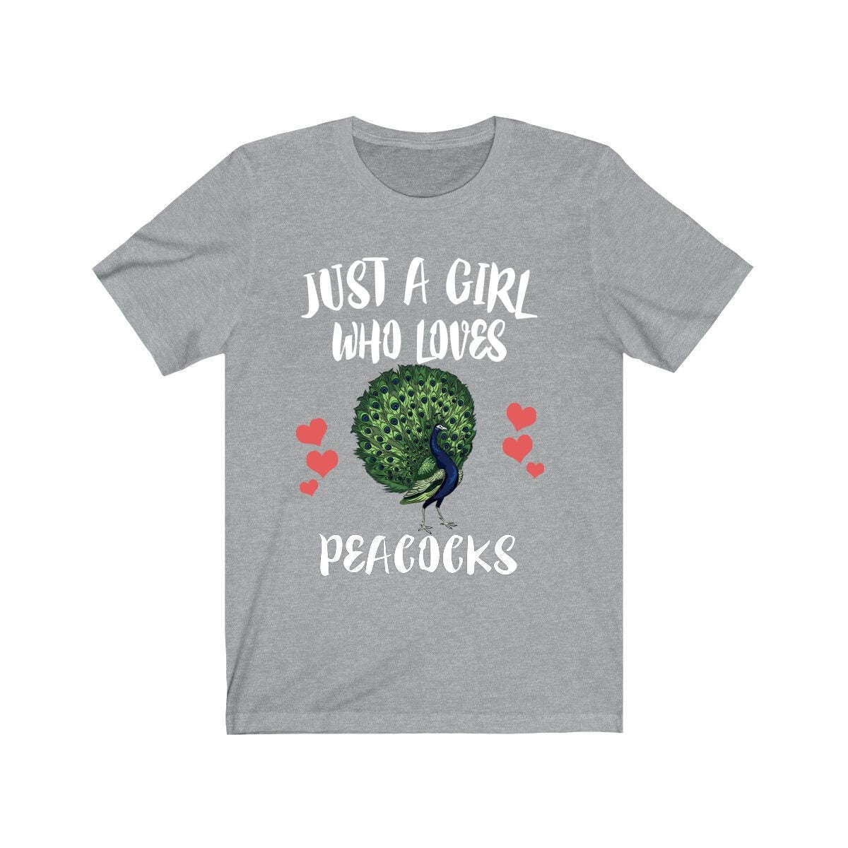 Just A Girl Who Loves Peacocks Bird Birding Animal Lover Adult Toddler Infant Kids Gift T-Shirt Image 1