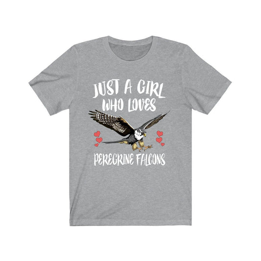 Just A Girl Who Loves Peregrine Falcons Shirt - Peregrine Falcon print design