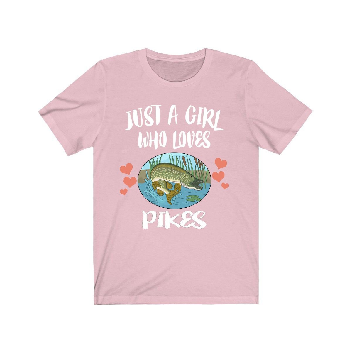 Just A Girl Who Loves Pikes Shirt, Fish Fishing Shirt, Pike Lover Gift, Animal Lover Adult Toddler Infant Kids Gift T-Shirt Image 2