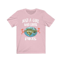Just A Girl Who Loves Pikes Fish Fishing Shirt - pike print design