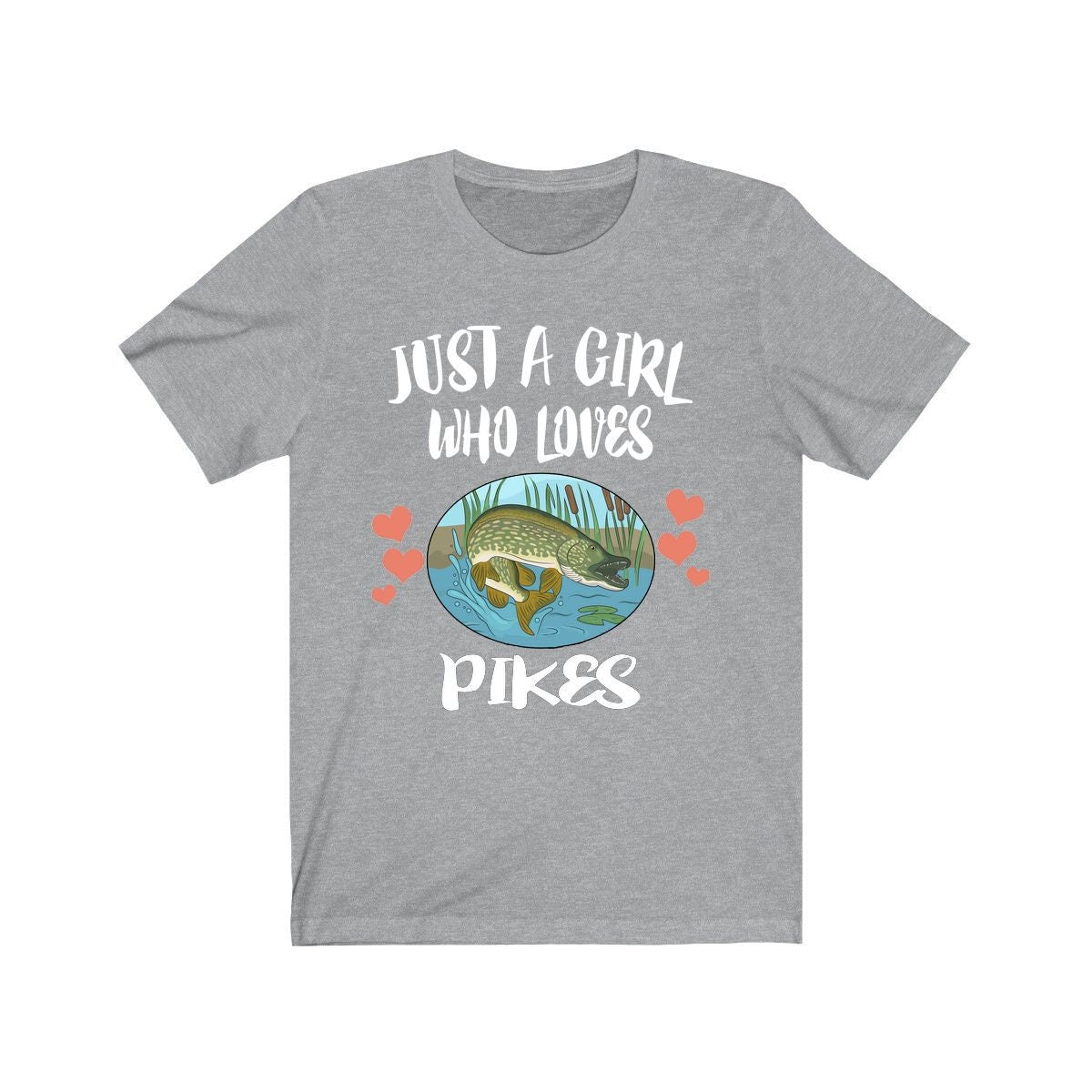 Just A Girl Who Loves Pikes Shirt, Fish Fishing Shirt, Pike Lover Gift, Animal Lover Adult Toddler Infant Kids Gift T-Shirt Image 3