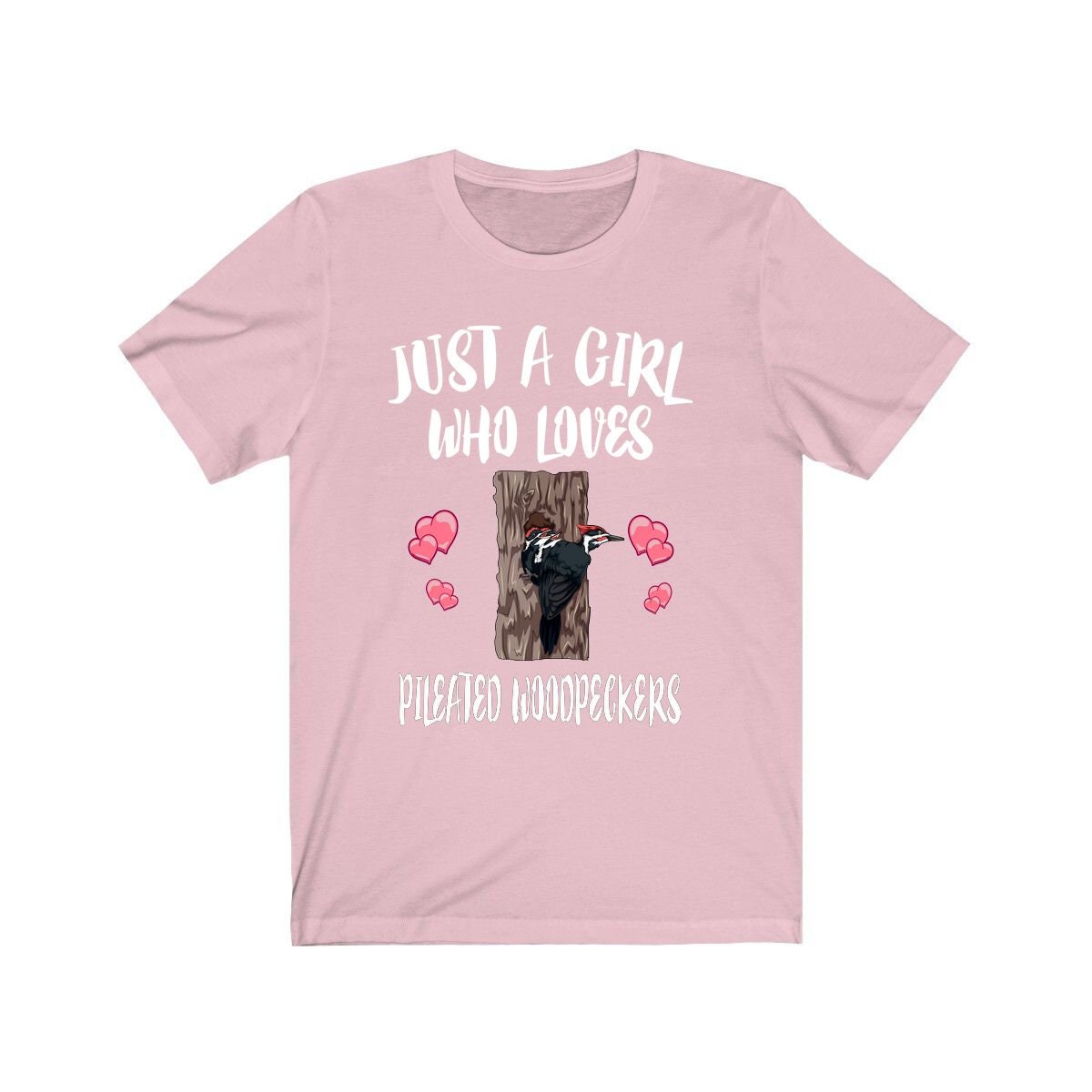 Just A Girl Who Loves Pileated Woodpeckers Shirt, Bird Birding Shirt, Woodpecker Shirt, Animal Lover Adult Toddler Infant Kids Gift T-Shirt Image 2