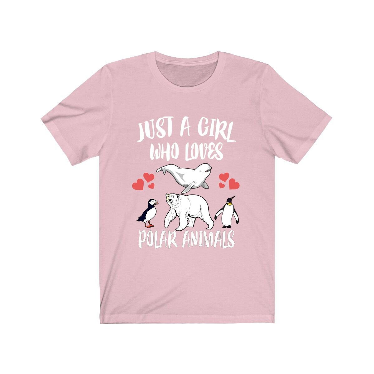 Just A Girl Who Loves Polar Animals Shirt, Polar Bear Shirt, Penguin, Beluga Whale Shirt, Lover Adult Toddler Infant Kids Gift T-Shirt Image 2