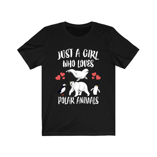 Just A Girl Who Loves Polar Animals Shirt - polar animals print design