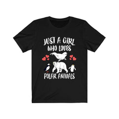 Just A Girl Who Loves Polar Animals Shirt - polar animals print design