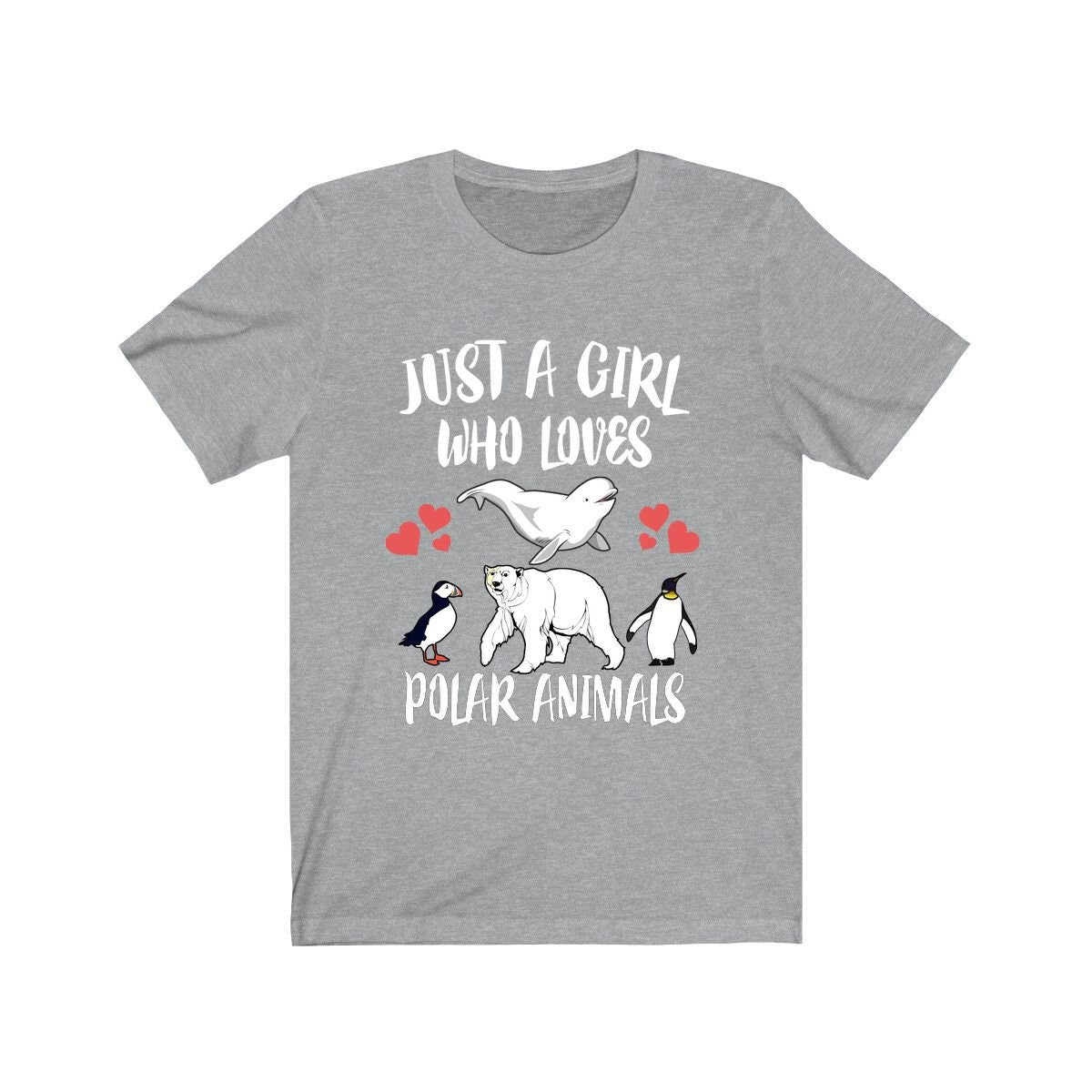 Just A Girl Who Loves Polar Animals Shirt, Polar Bear Shirt, Penguin, Beluga Whale Shirt, Lover Adult Toddler Infant Kids Gift T-Shirt Image 3