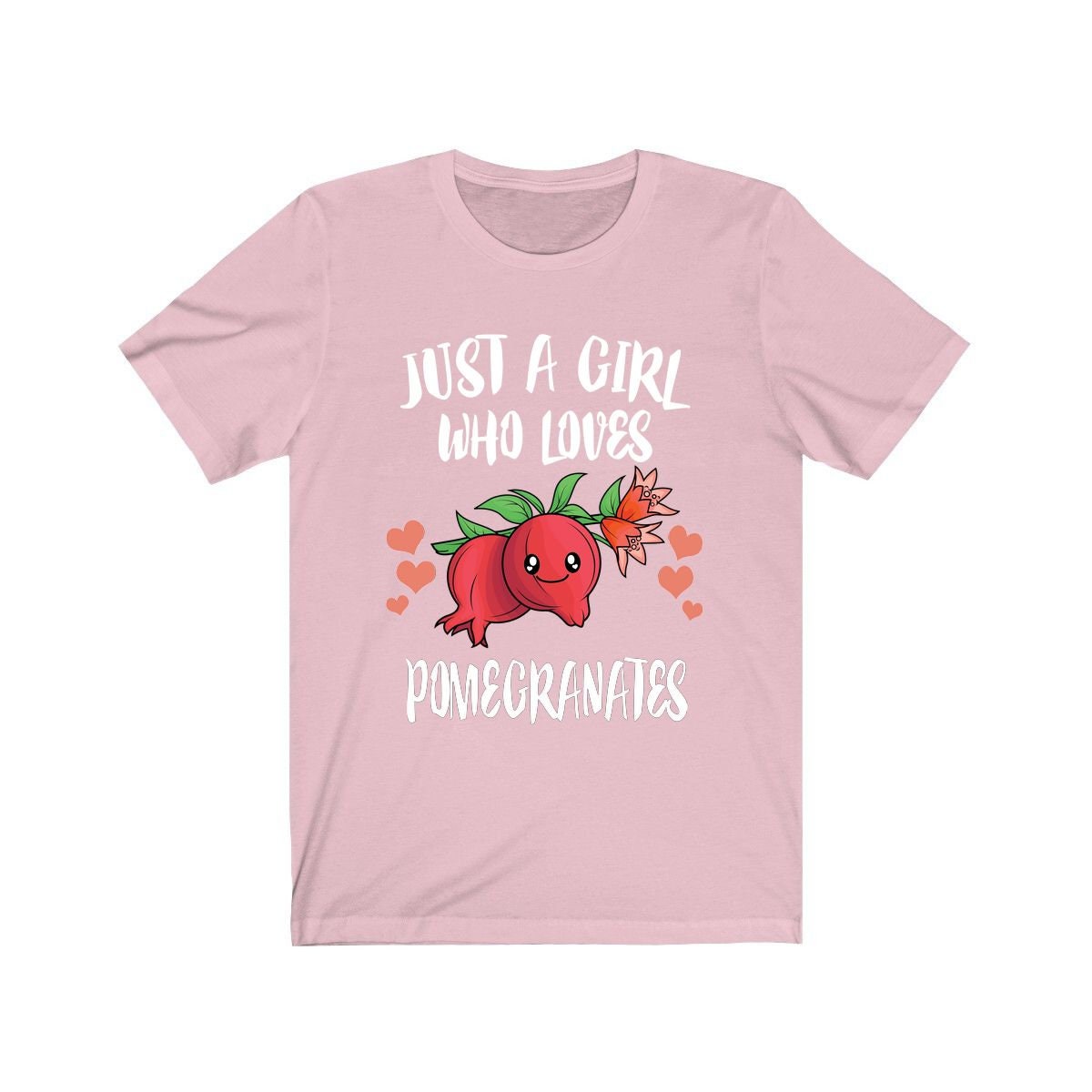 Just A Girl Who Loves Pomegranates Fruit Vegan Lover Adult Toddler Infant Kids Gift T-Shirt Image 2