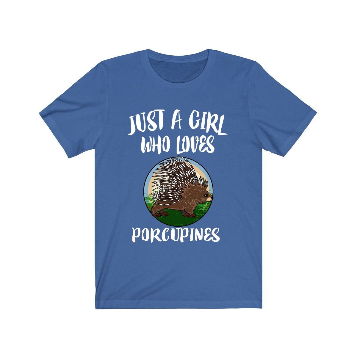 Just A Girl Who Loves Porcupines Shirt, Porcupine Lover Shirt, Porcupine Gift, Animal Lover Adult Toddler Infant Kids Gift T-Shirt Image 2