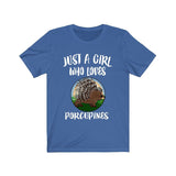 Just A Girl Who Loves Porcupines Shirt, Porcupine Lover Shirt, Porcupine Gift, Animal Lover Adult Toddler Infant Kids Gift T-Shirt Image 2