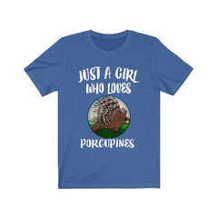 Just A Girl Who Loves Porcupines Animal Shirt - porcupine print design