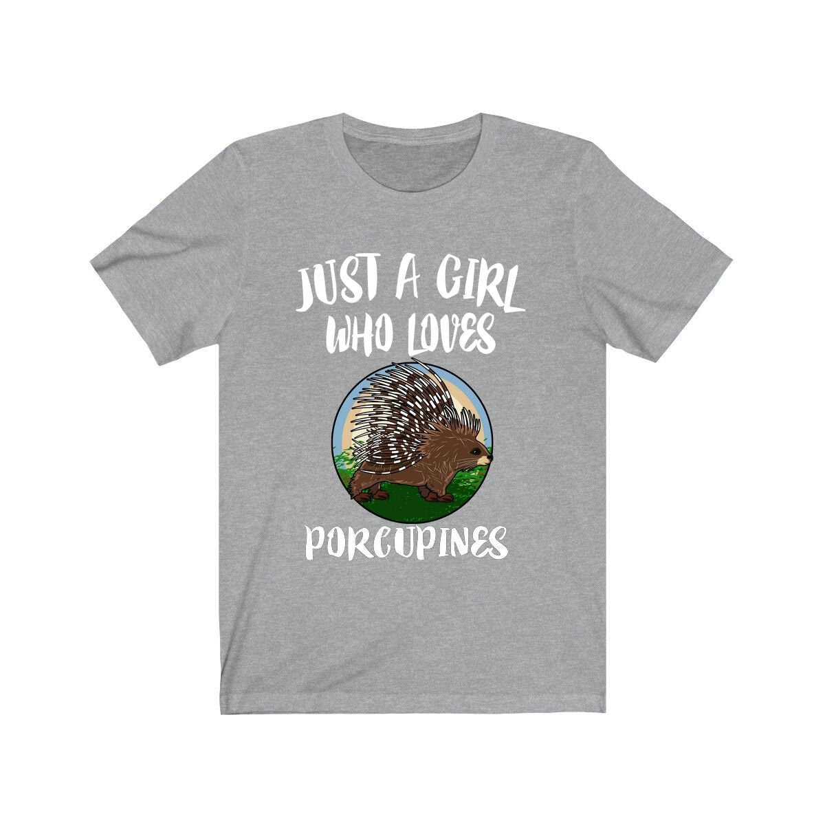 Just A Girl Who Loves Porcupines Shirt, Porcupine Lover Shirt, Porcupine Gift, Animal Lover Adult Toddler Infant Kids Gift T-Shirt Image 1