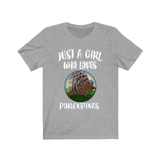 Just A Girl Who Loves Porcupines Animal Shirt - porcupine print design