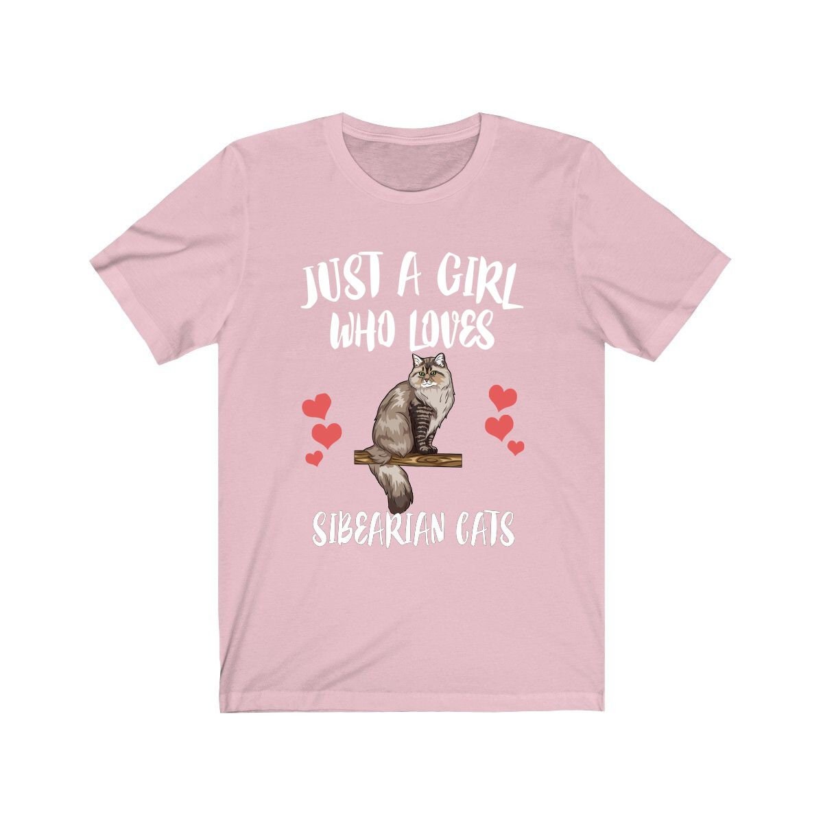 Just A Girl Who Loves Siberian Cats Shirt, Cat Lover Shirt, Cat Owner Gift, Animal Lover Adult Toddler Infant Kids Gift T-Shirt Image 3