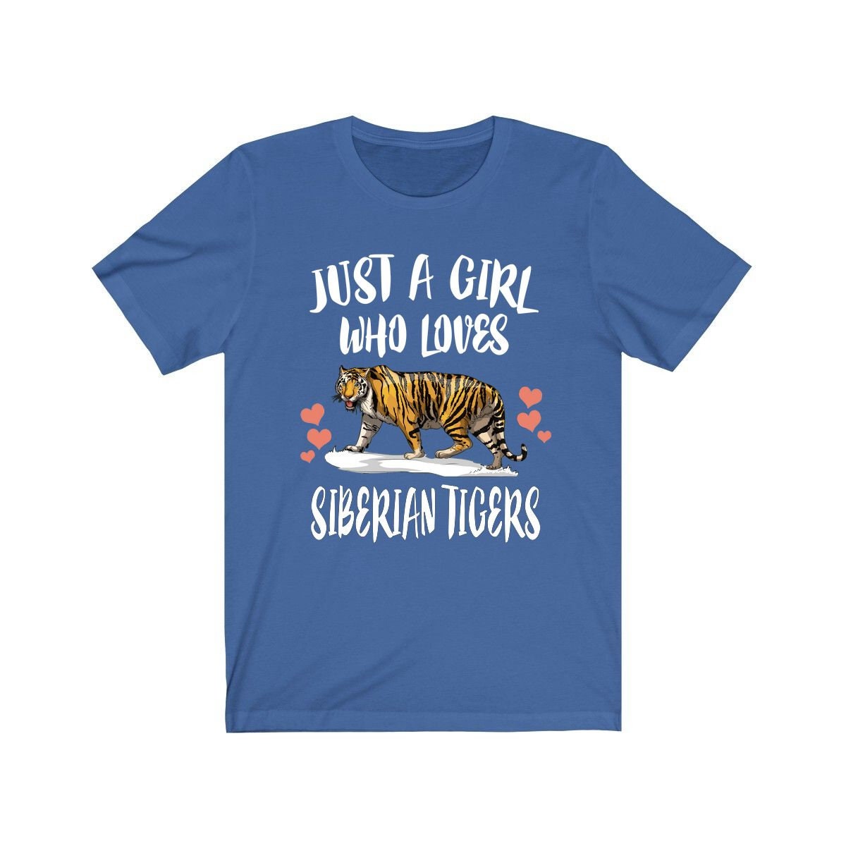 Just A Girl Who Loves Siberian Tigers Shirt, Tiger Lover Shirt, Tiger Gift, Animal Lover Adult Toddler Infant Kids Gift T-Shirt Image 3