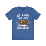 Just A Girl Who Loves Siberian Tigers Shirt, Tiger Lover Shirt, Tiger Gift, Animal Lover Adult Toddler Infant Kids Gift T-Shirt Image 3